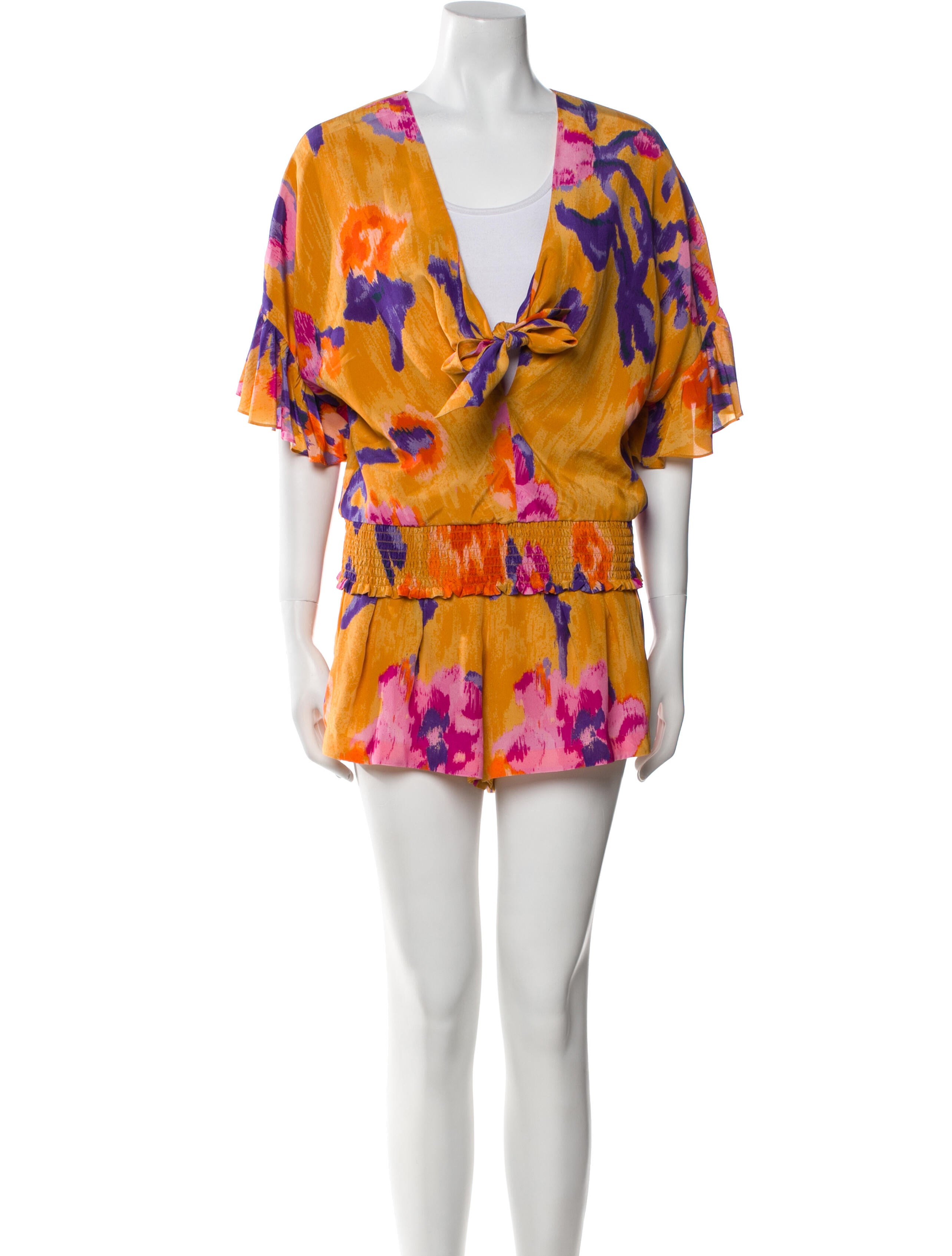 Ramy Brook Silk Printed Short Set