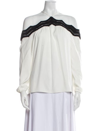 Ramy Brook Off-The-Shoulder Long Sleeve Blouse