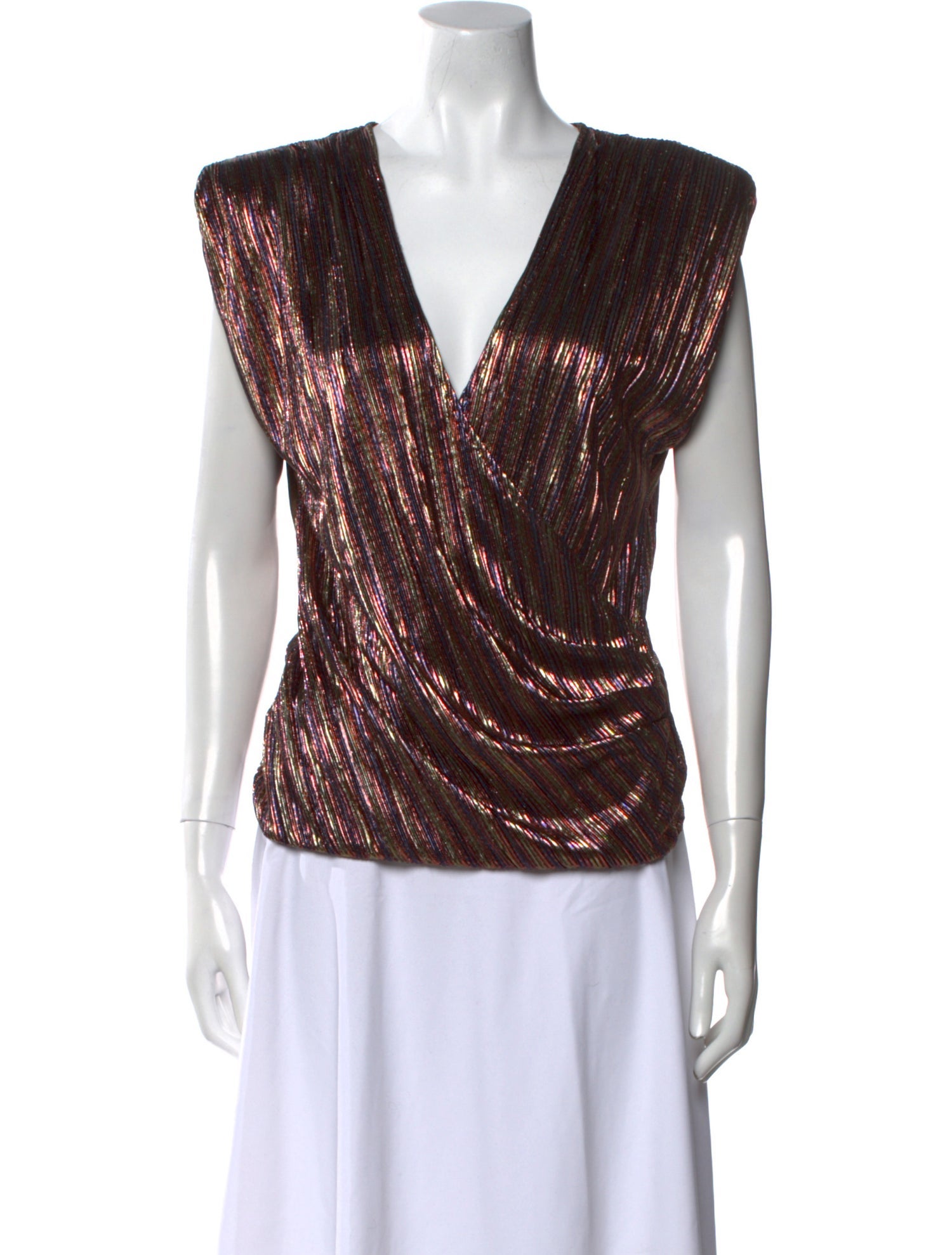 Ramy Brook Printed V-Neck Top w/ Tags