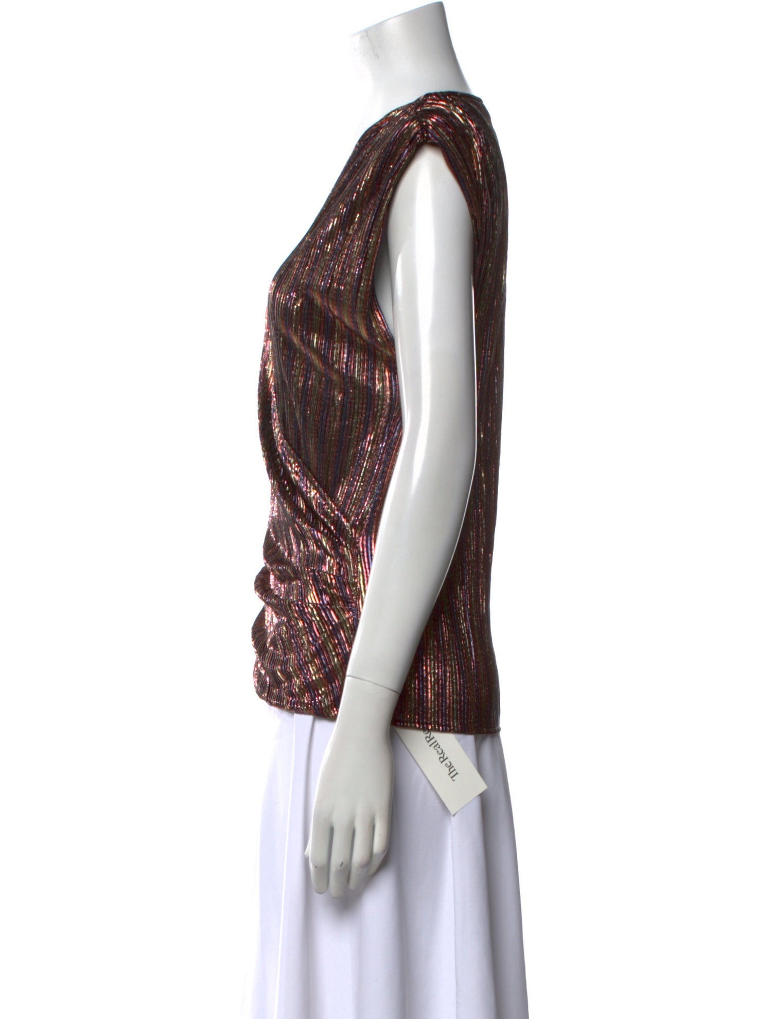 Ramy Brook Printed V-Neck Top w/ Tags