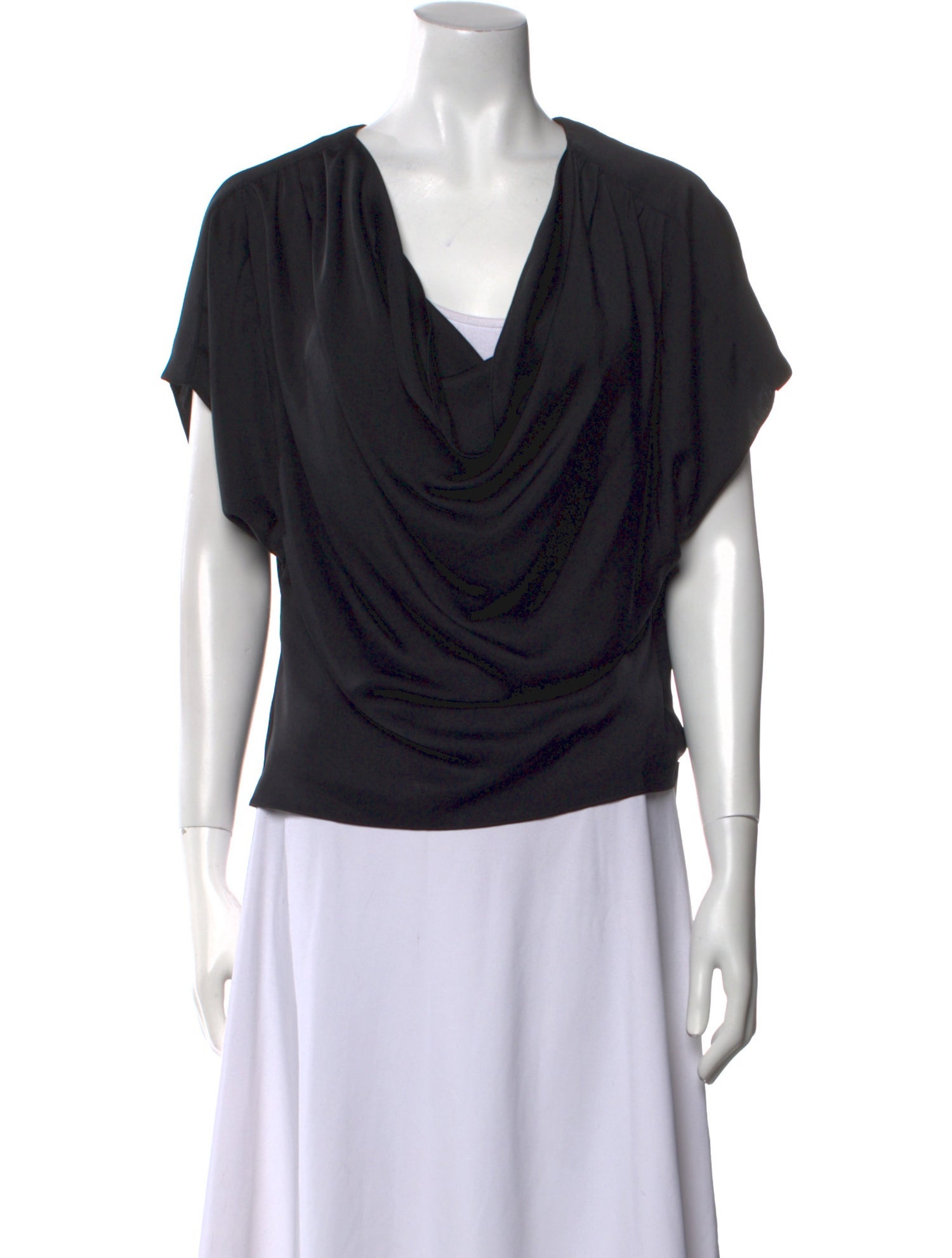 Ramy Brook Cowl Neck Short Sleeve Blouse