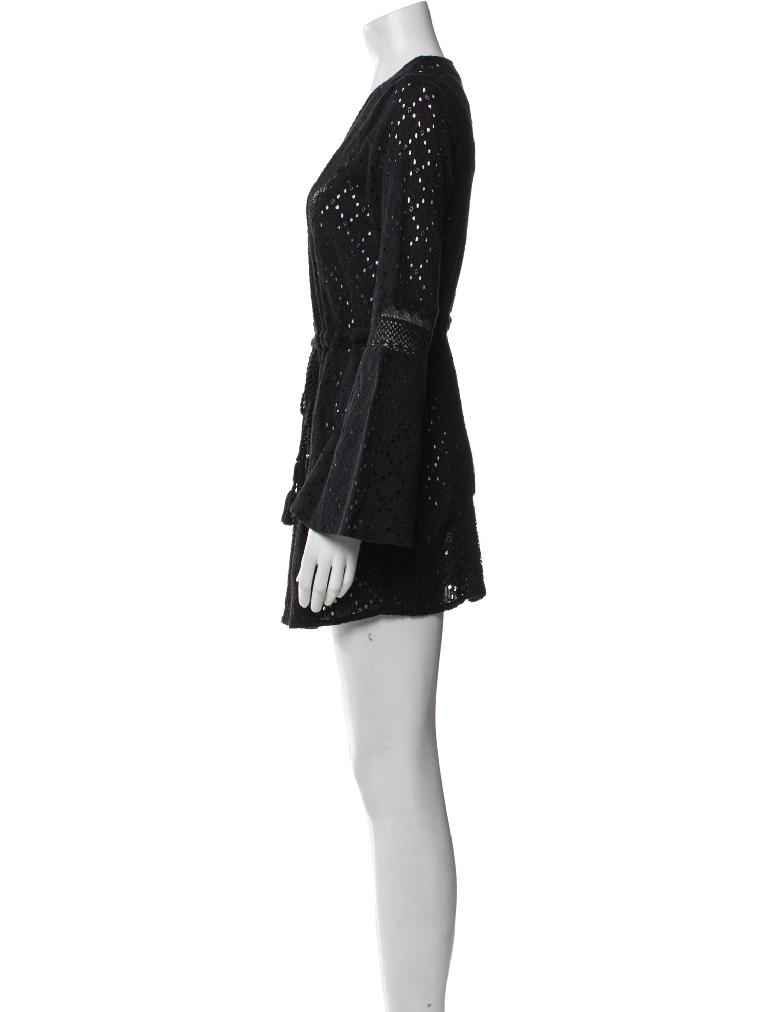 Ramy Brook Lace Pattern Tassel Accents Cover-Up