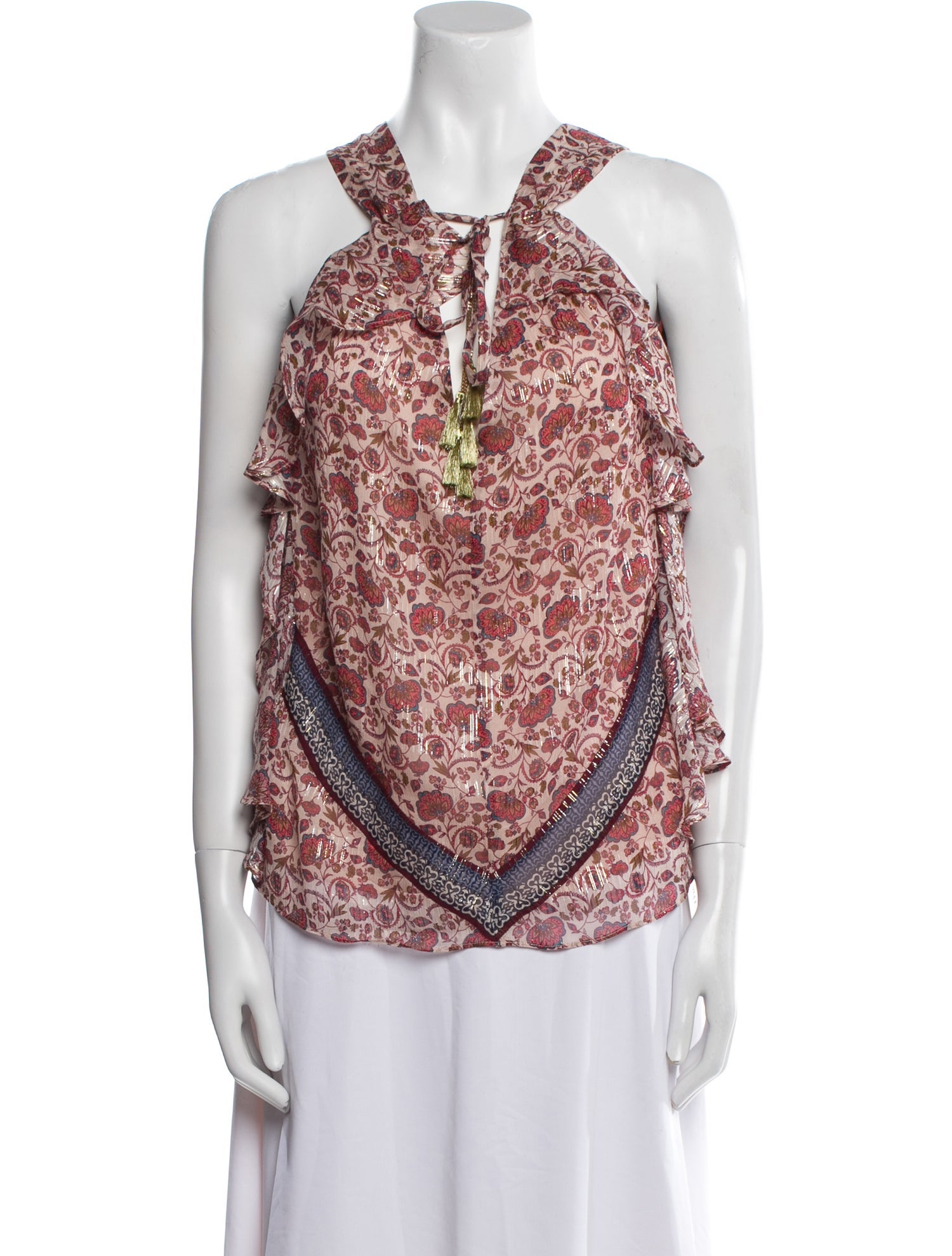 Ramy Brook Silk Paisley Print Top