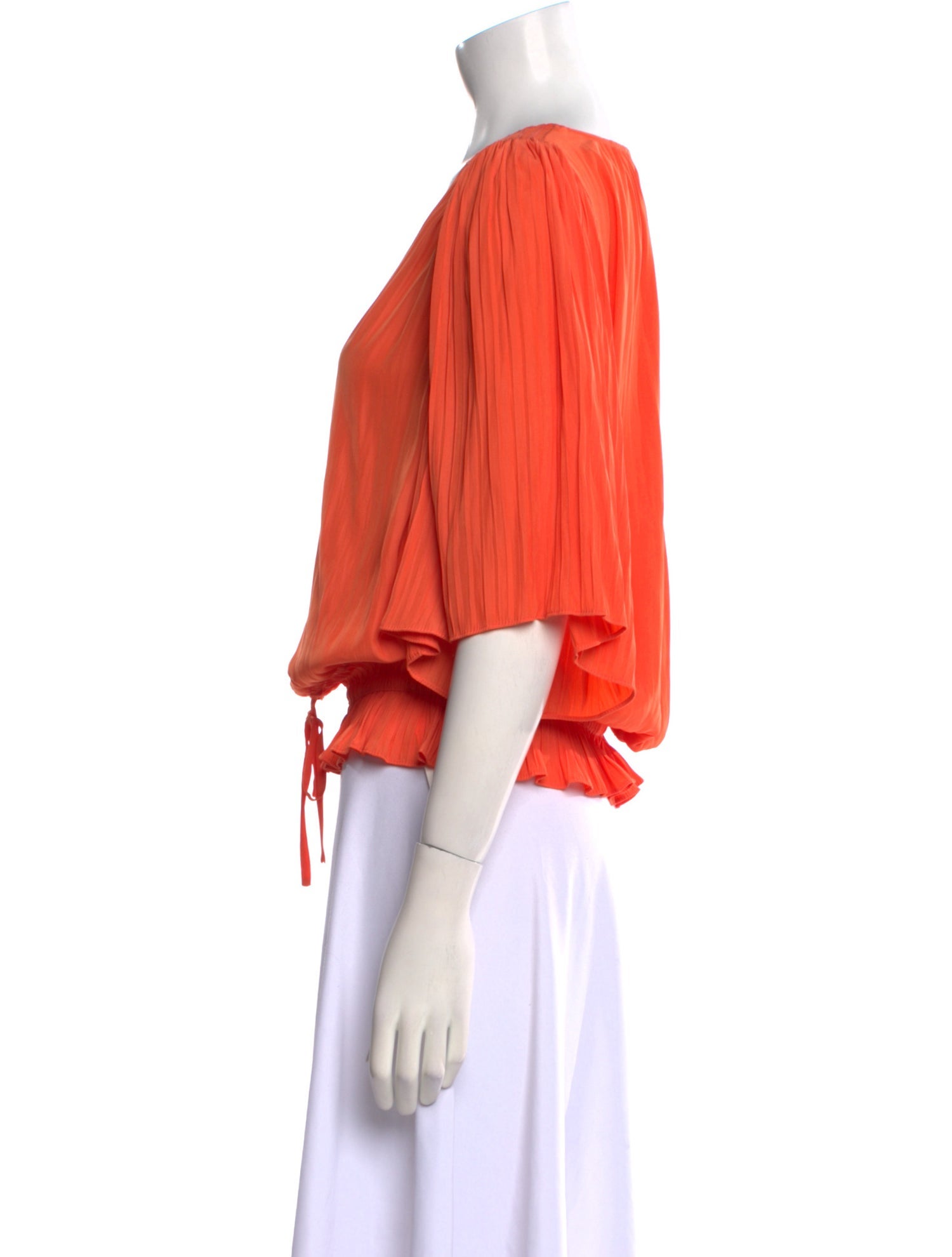 Ramy Brook V-Neck Three-Quarter Sleeve Crop Top