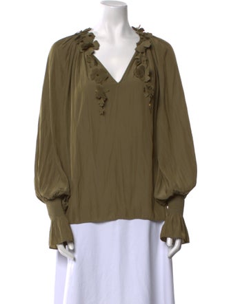 Ramy Brook V-Neck Long Sleeve Blouse