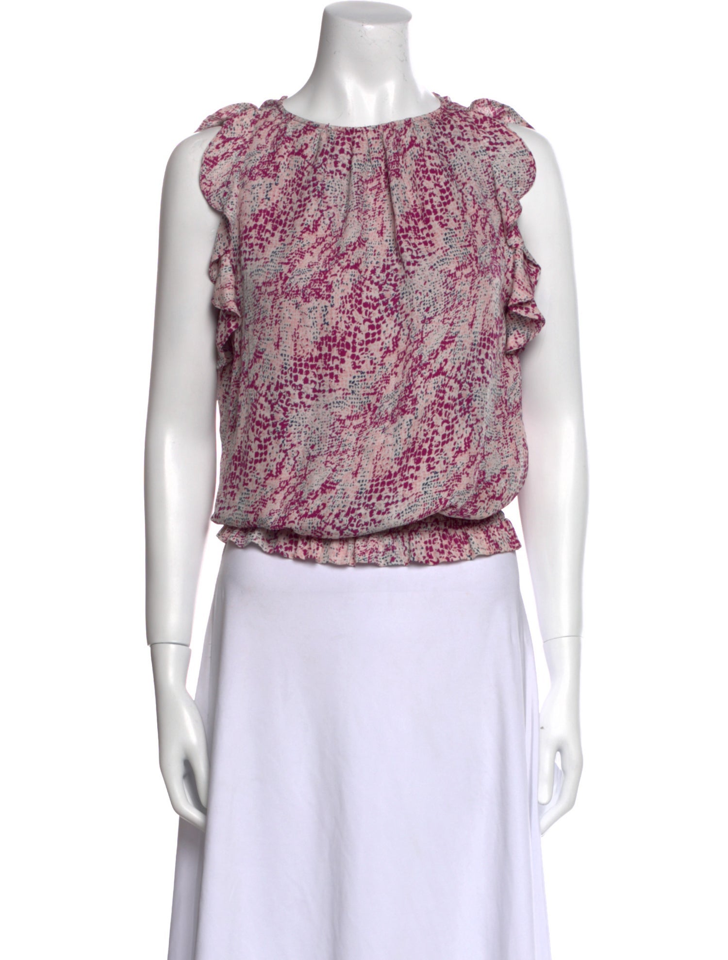 Ramy Brook Silk Printed Crop Top