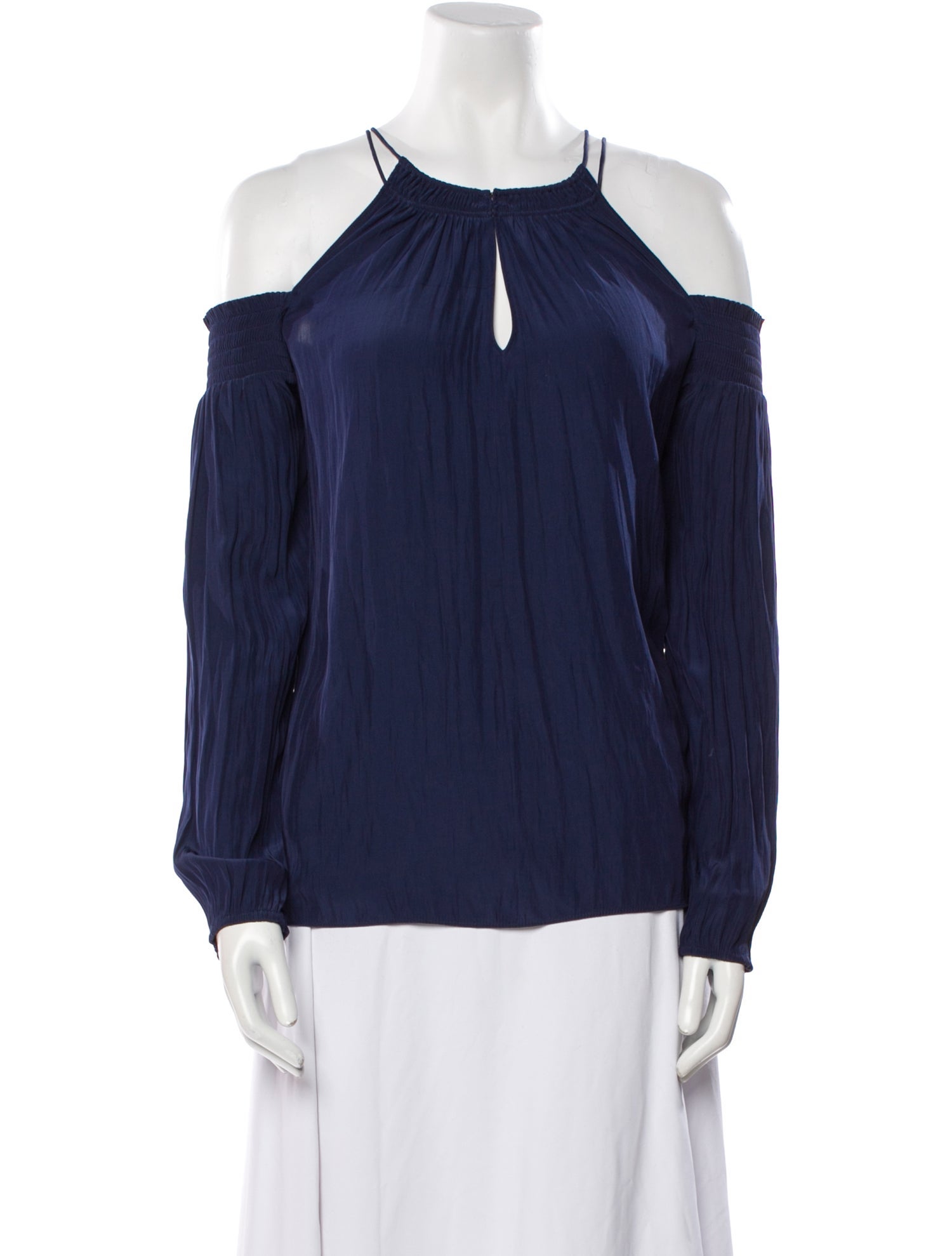 Ramy Brook Scoop Neck Long Sleeve Blouse