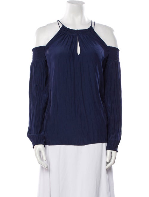 Ramy Brook Scoop Neck Long Sleeve Blouse