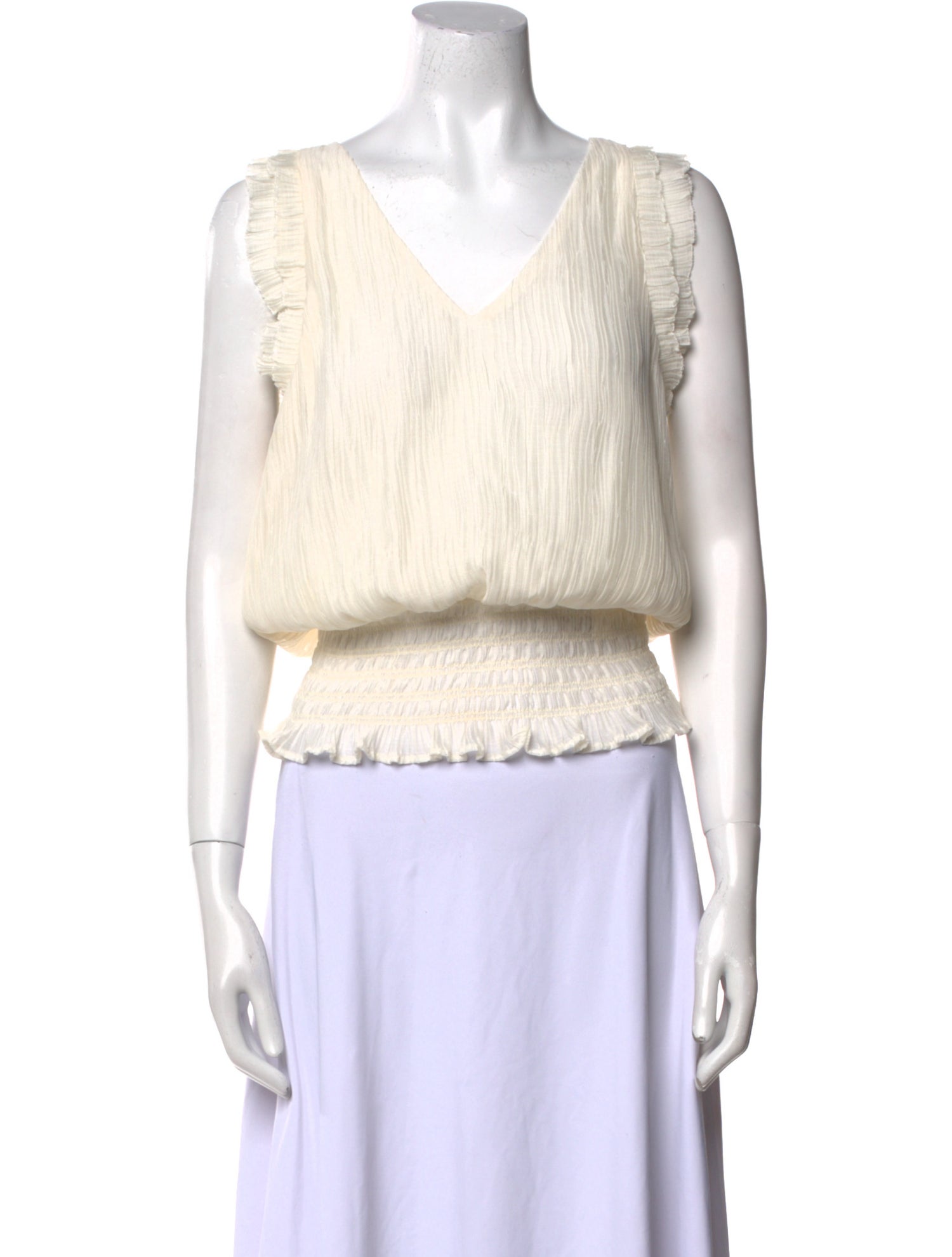 Ramy Brook V-Neck Sleeveless Crop Top