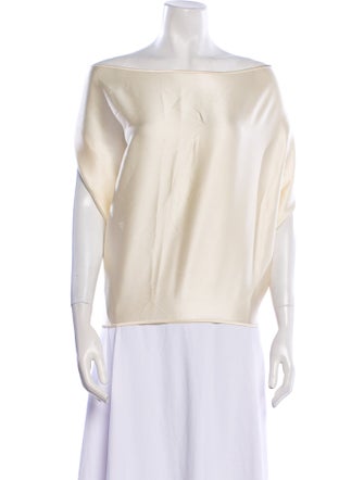Ramy Brook Silk Bateau Neckline Blouse