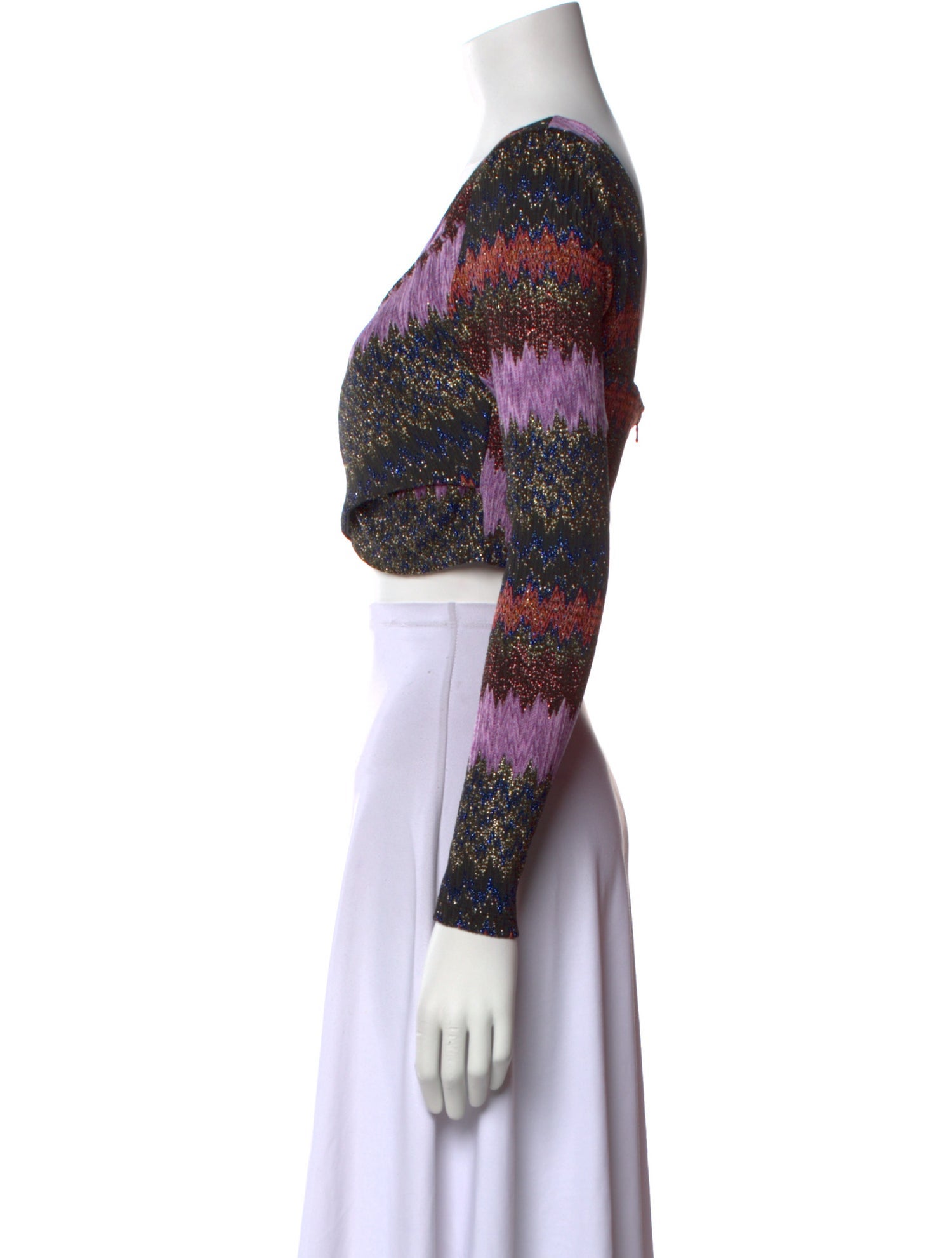 Ramy Brook Printed V-Neck Crop Top