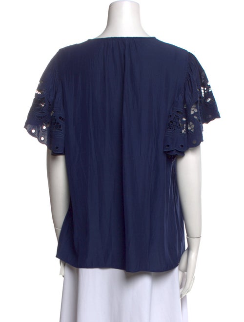 Ramy Brook V-Neck Short Sleeve Blouse