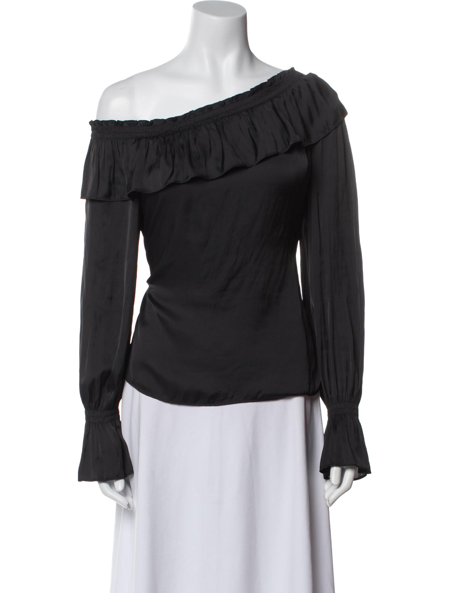 Ramy Brook Off-The-Shoulder Long Sleeve Blouse