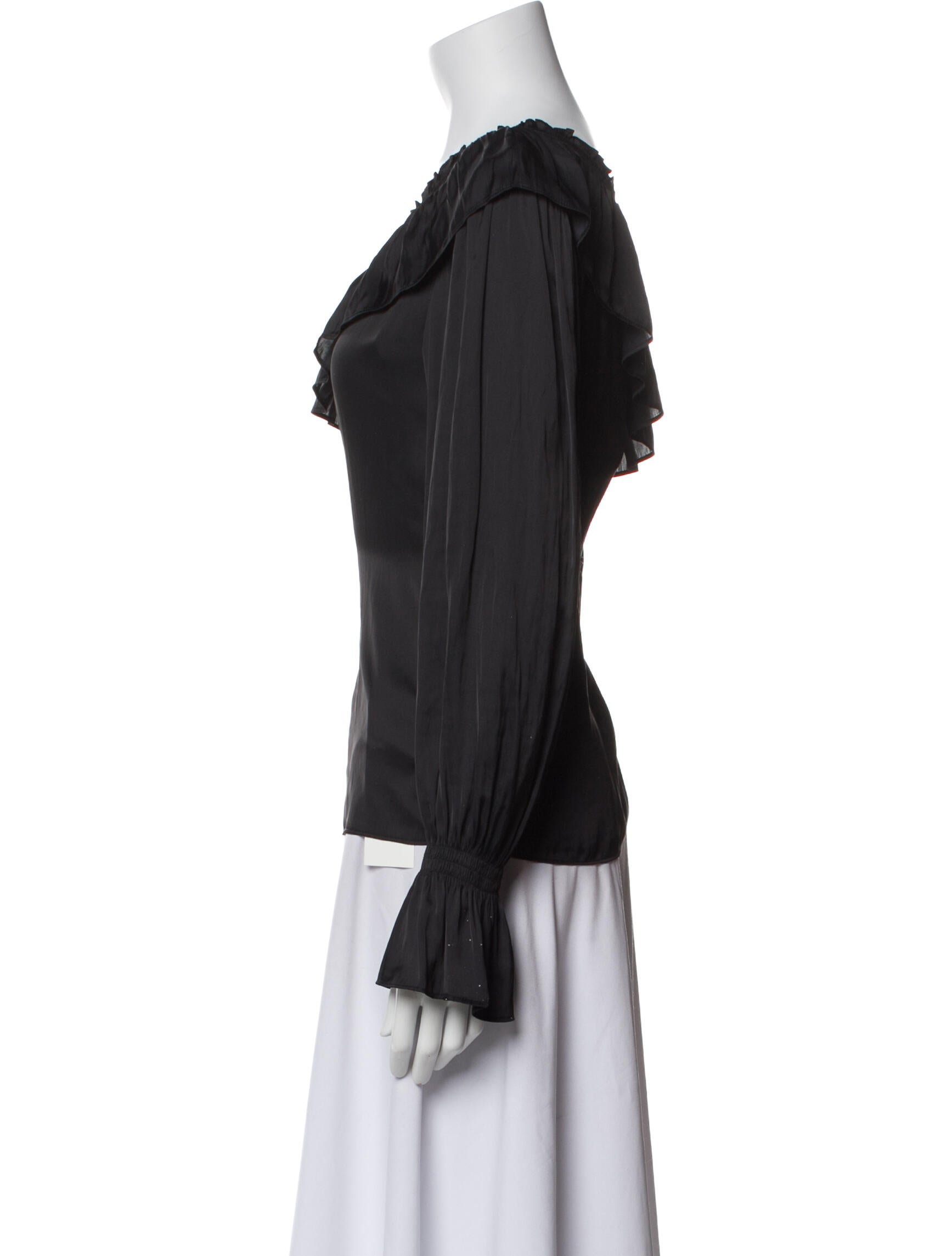 Ramy Brook Off-The-Shoulder Long Sleeve Blouse