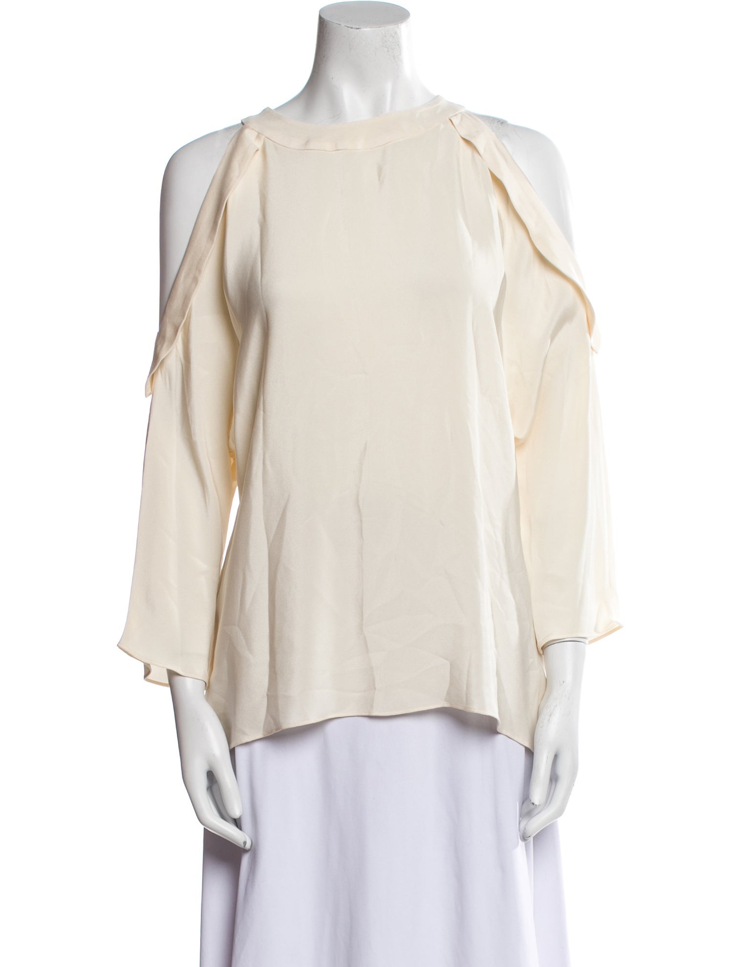 Ramy Brook Silk Bateau Neckline Blouse