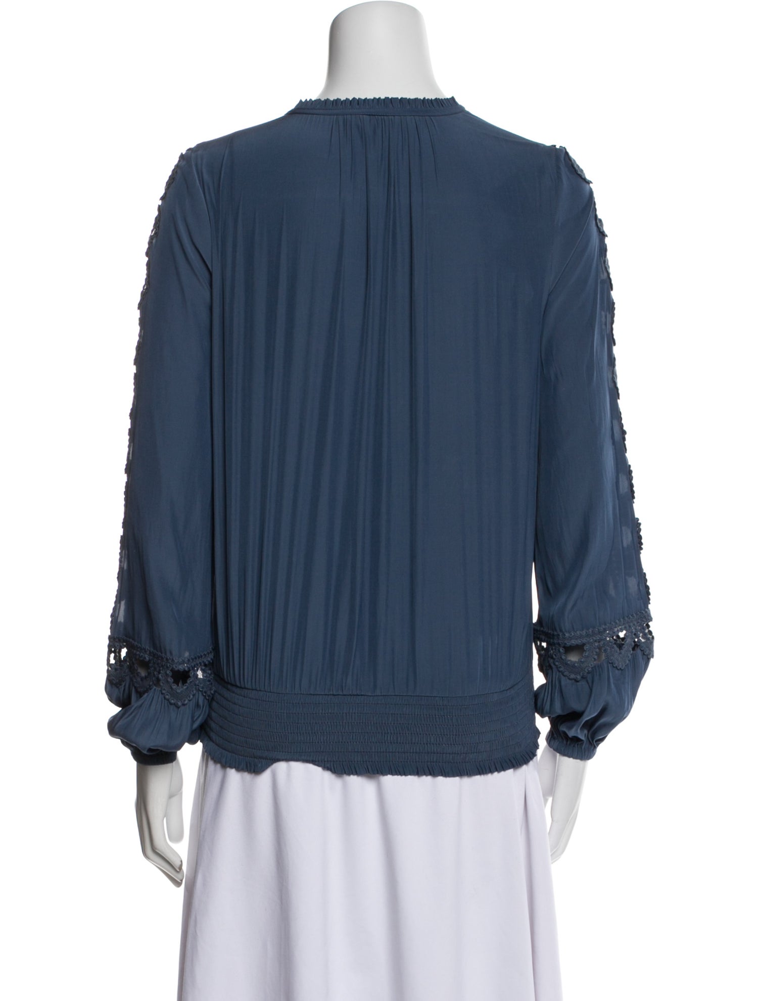 Ramy Brook Crew Neck Long Sleeve Blouse