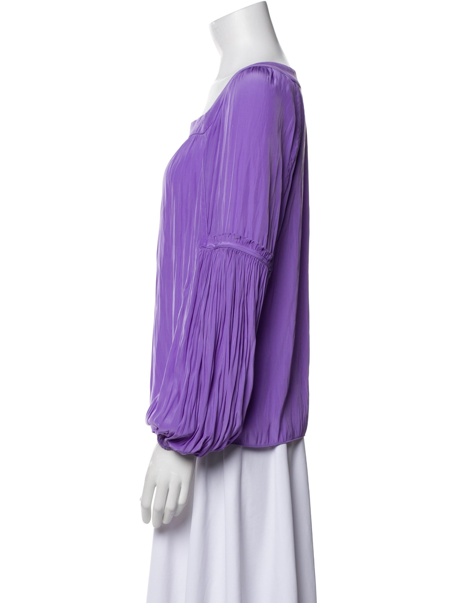 Ramy Brook Square Neckline Long Sleeve Blouse