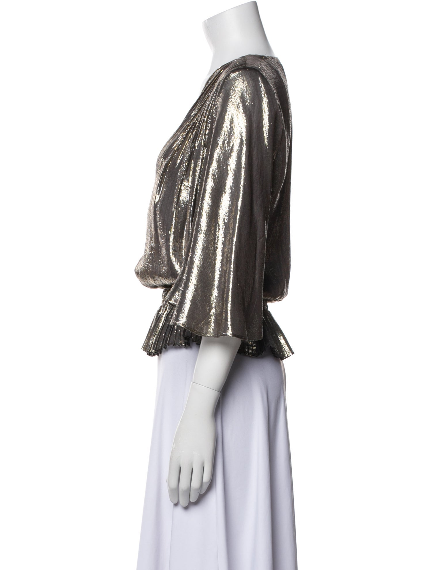 Ramy Brook Silk V-Neck Crop Top