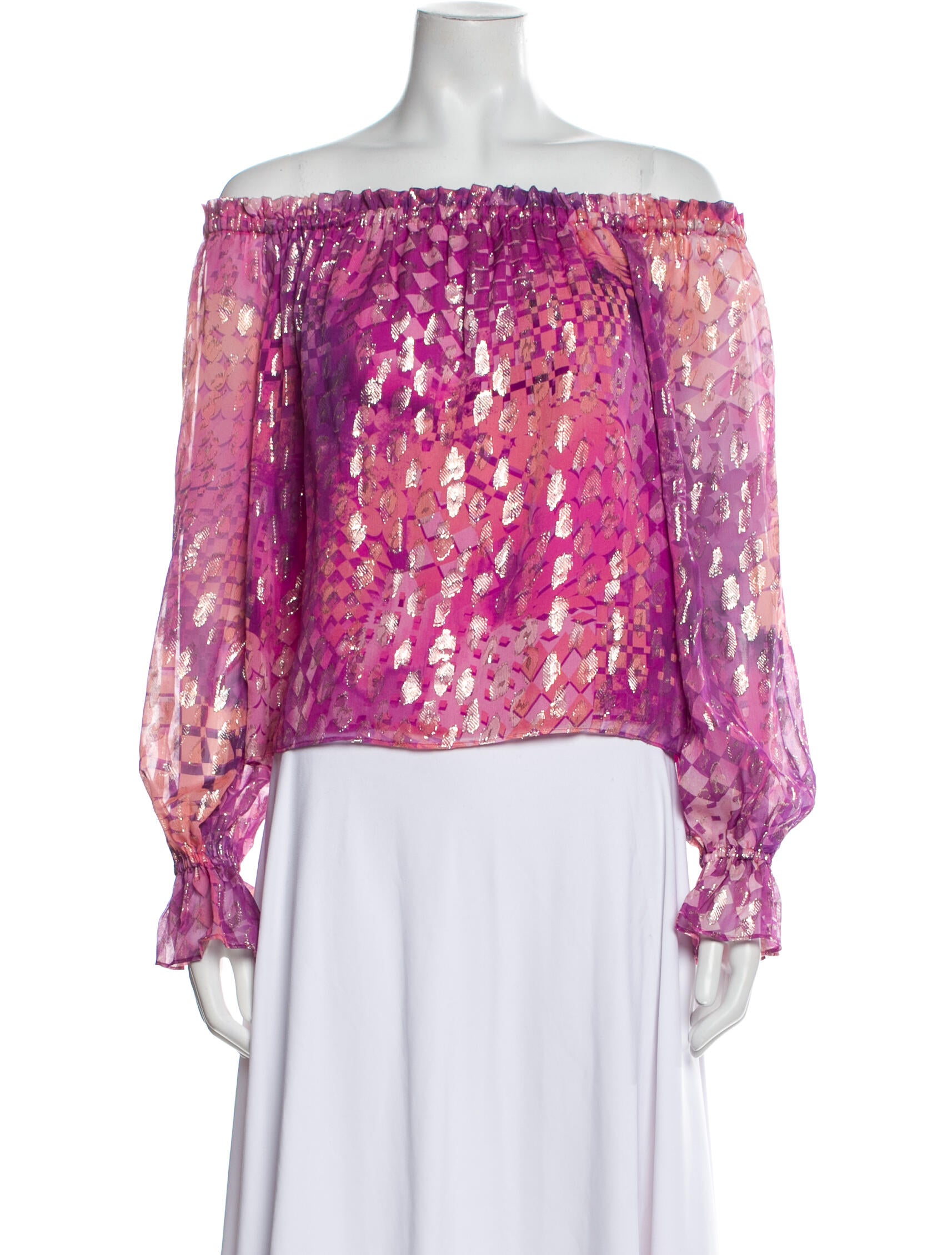 Ramy Brook Silk Floral Print Blouse