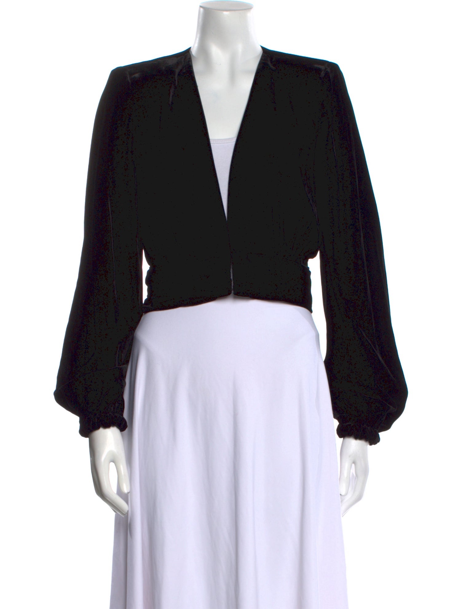 Ramy Brook V-Neck Long Sleeve Crop Top