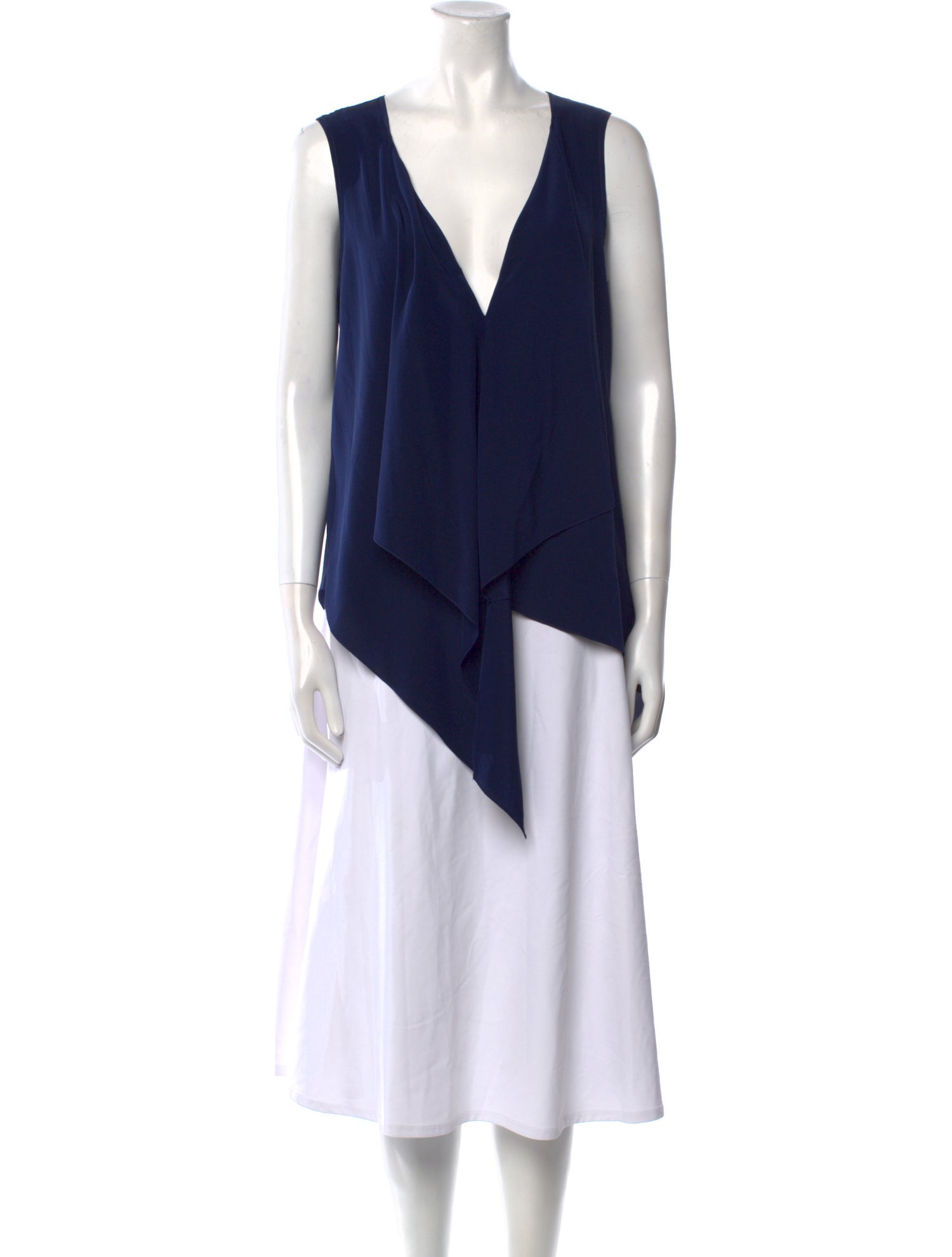 Ramy Brook Silk Plunge Neckline Tunic