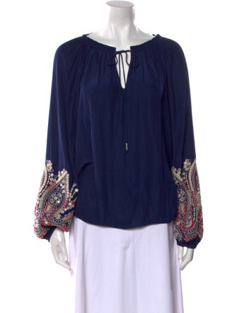 Ramy Brook V-Neck Long Sleeve Blouse
