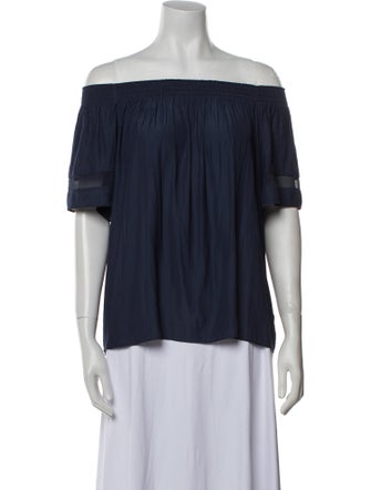 Ramy Brook Off-The-Shoulder Short Sleeve Blouse