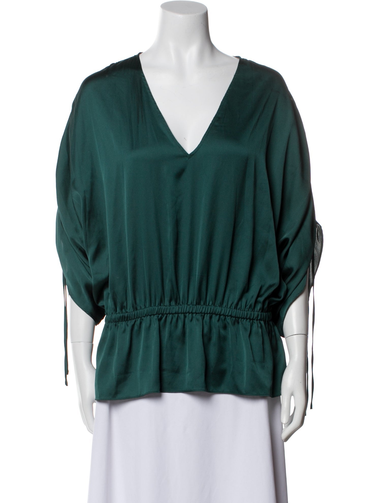 Ramy Brook V-Neck Three-Quarter Sleeve Blouse
