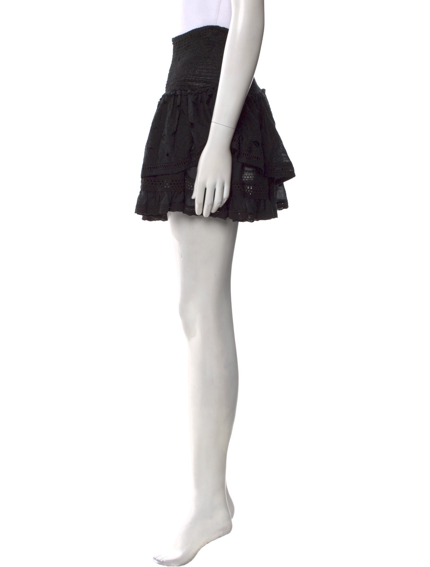 Ramy Brook Ruffle Embellishment Mini Skirt