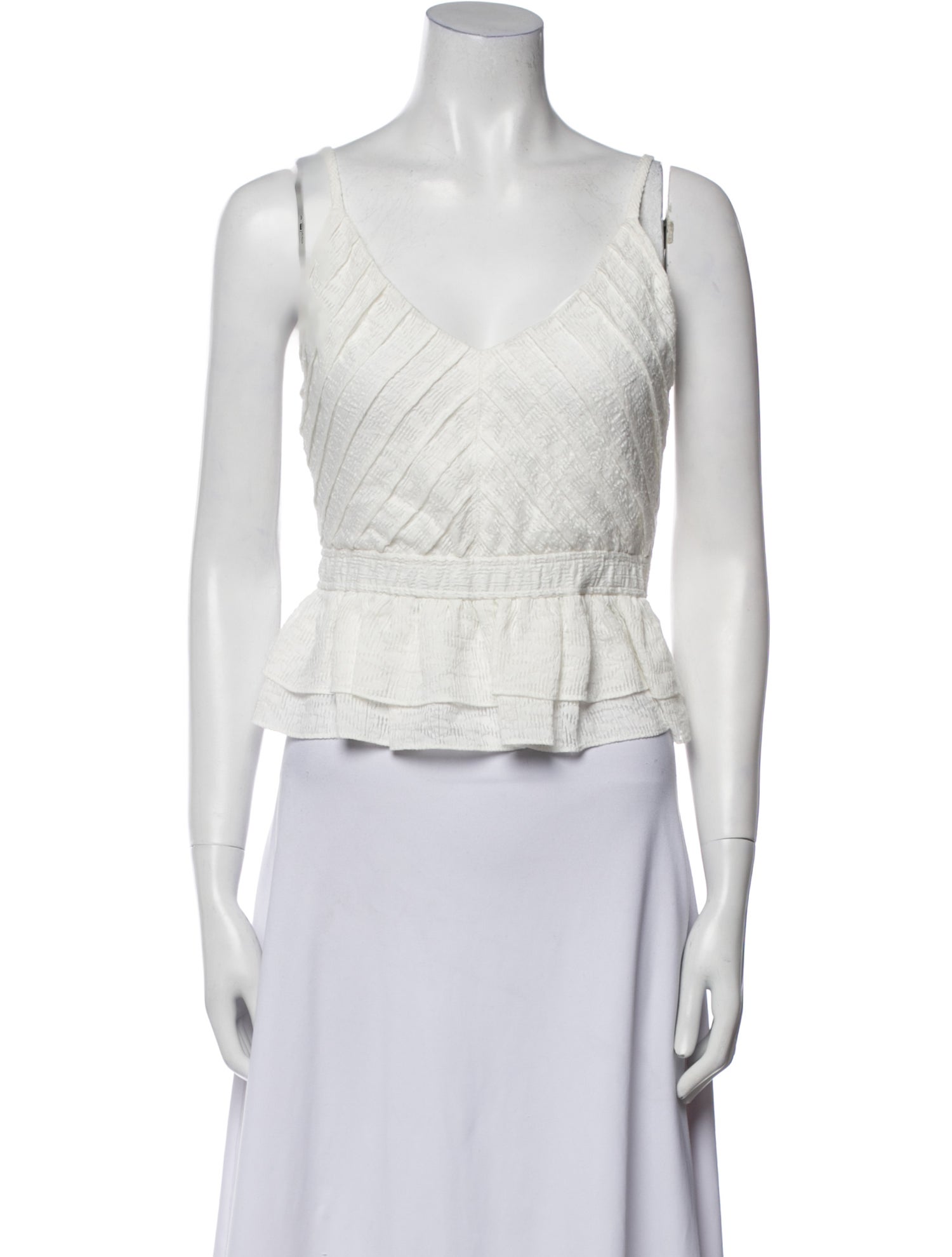 Ramy Brook V-Neck Sleeveless Crop Top