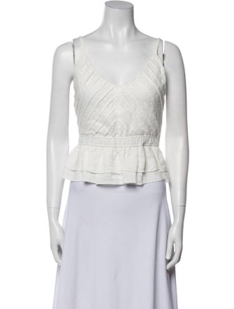 Ramy Brook V-Neck Sleeveless Crop Top