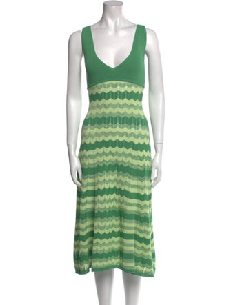 Ramy Brook Striped Midi Length Dress
