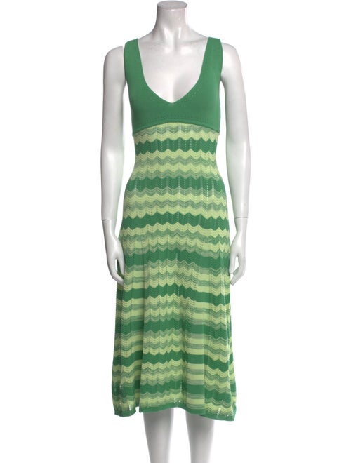 Ramy Brook Striped Midi Length Dress