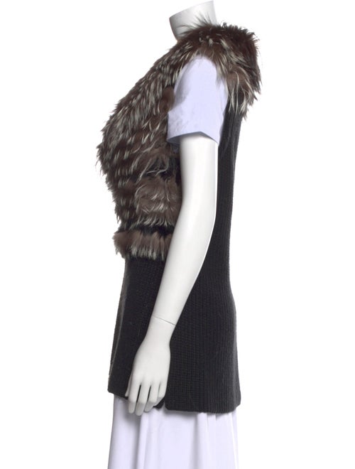 Ramy Brook Colorblock Pattern V-Neck Sweater