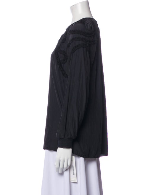 Ramy Brook Crew Neck Long Sleeve Blouse