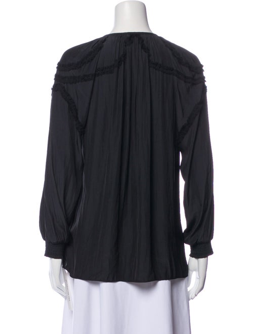 Ramy Brook Crew Neck Long Sleeve Blouse