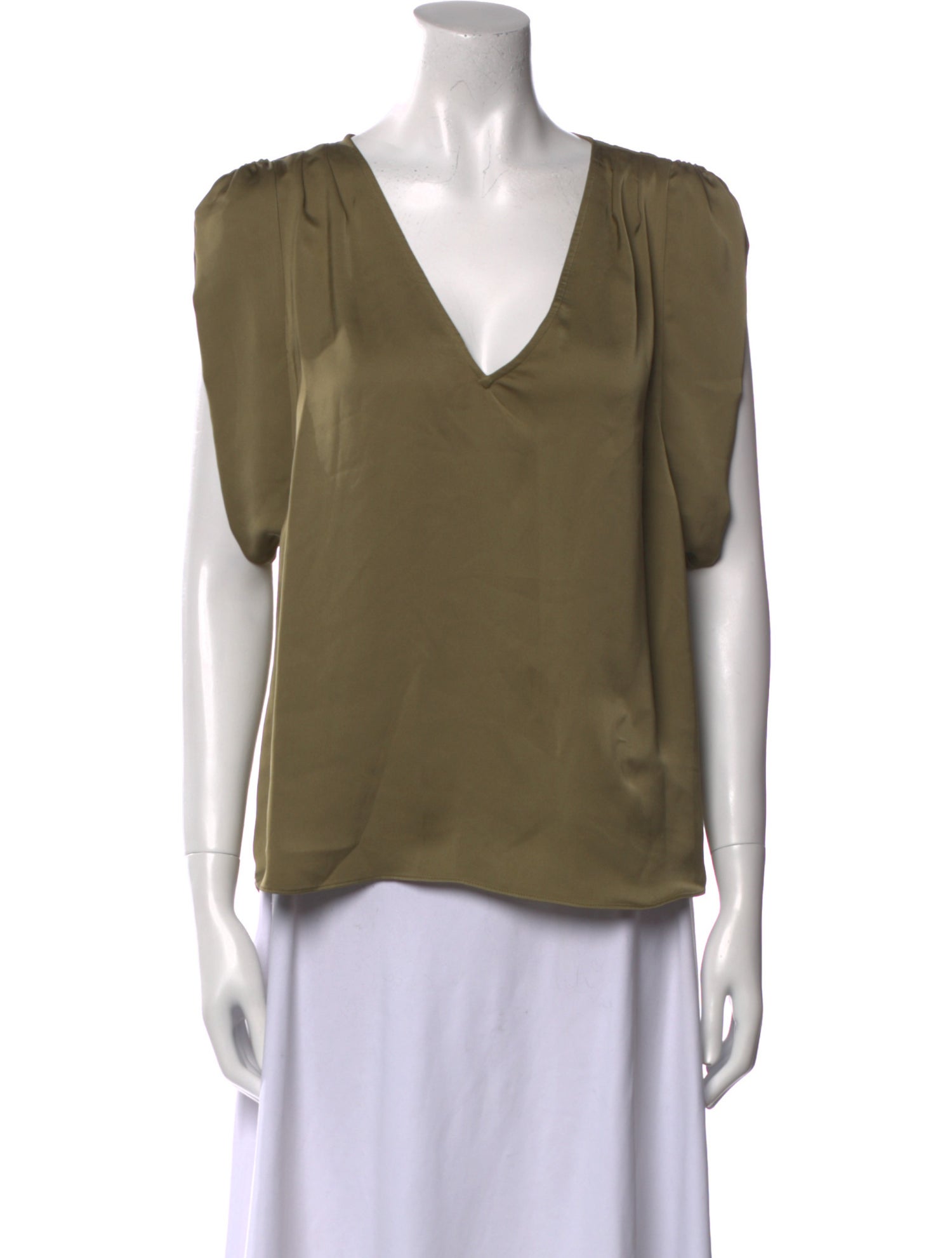 Ramy Brook V-Neck Short Sleeve Blouse