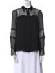 Ramy Brook Silk Long Sleeve Button-Up Top