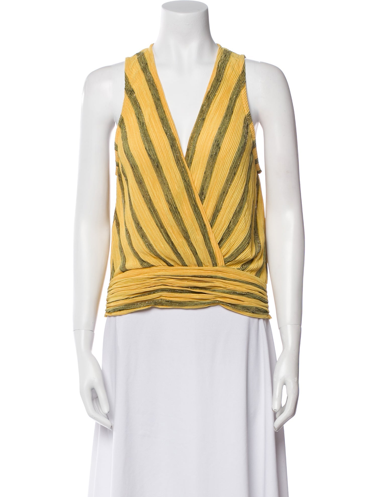 Ramy Brook Striped V-Neck Top