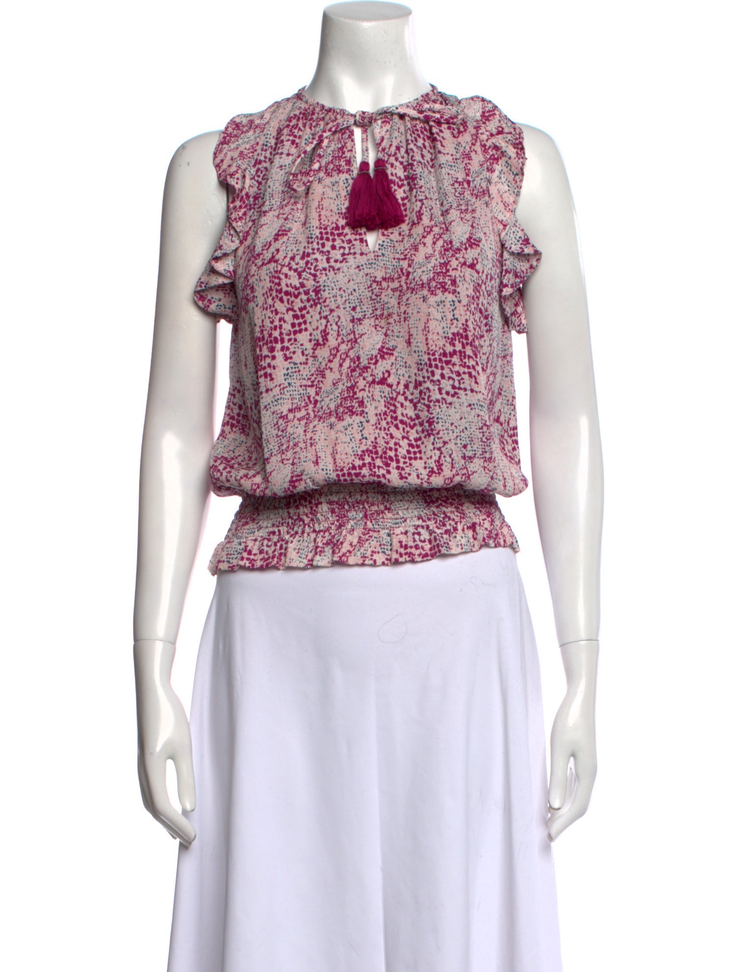 Ramy Brook Silk Printed Crop Top