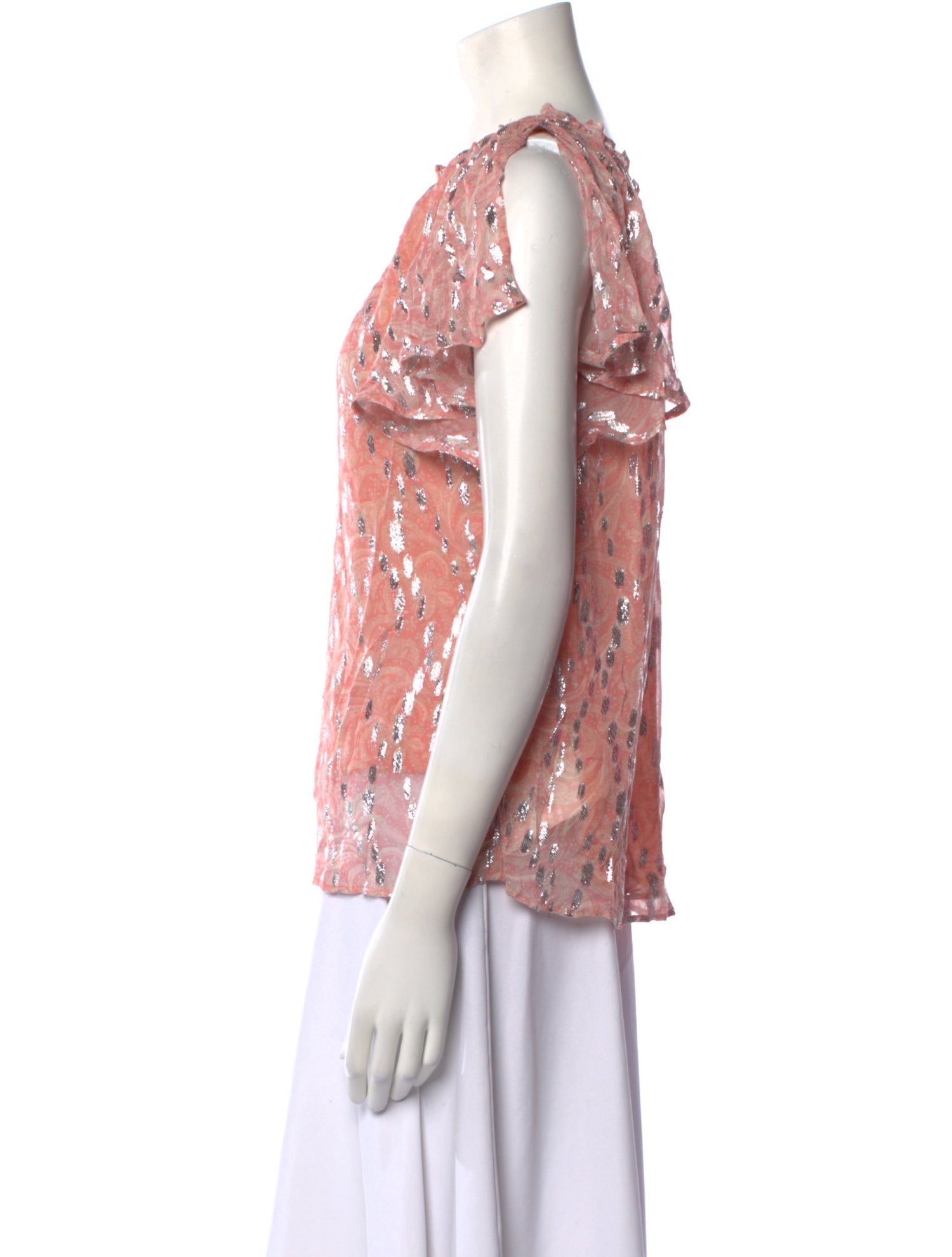 Ramy Brook Printed One-Shoulder Blouse