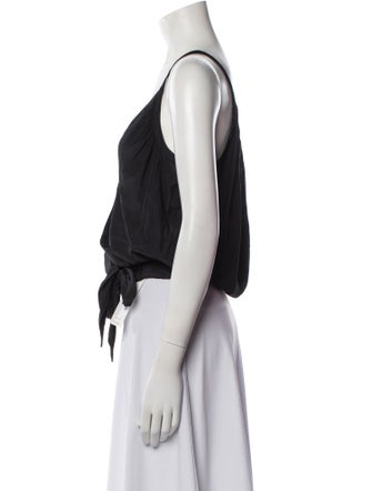 Ramy Brook V-Neck Sleeveless Crop Top