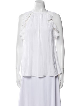 Ramy Brook Silk Crew Neck Blouse