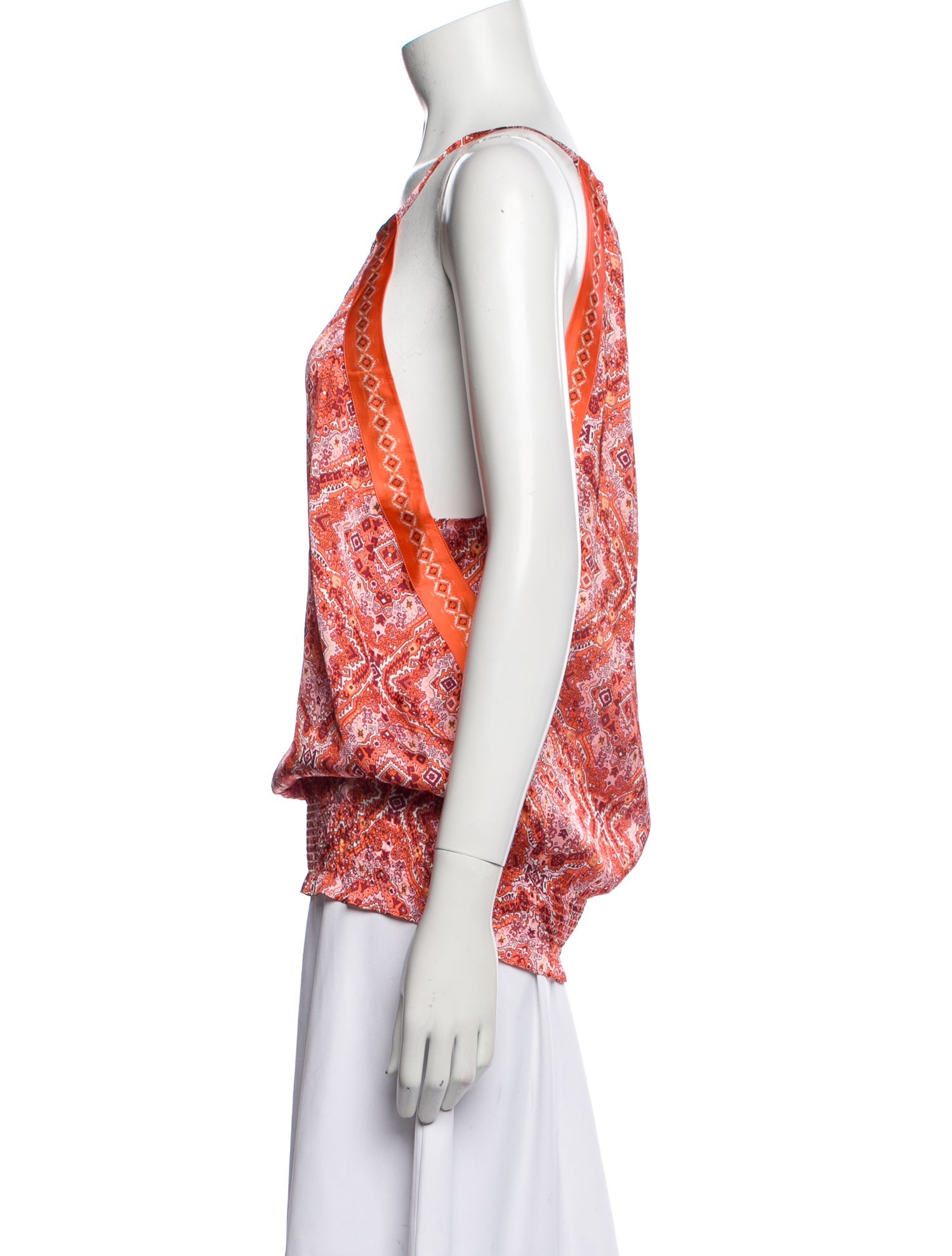 Ramy Brook Paisley Print Square Neckline Blouse w/ Tags