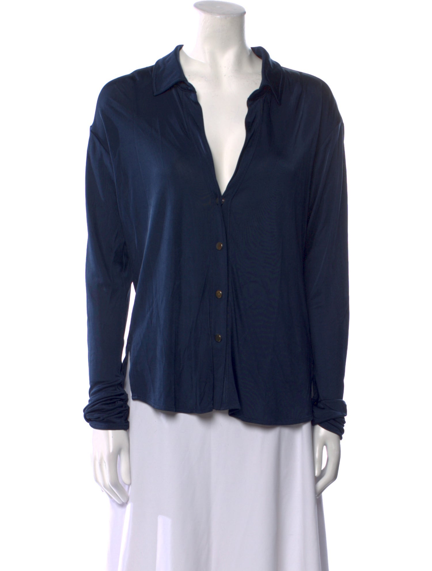 Ramy Brook Long Sleeve Button-Up Top