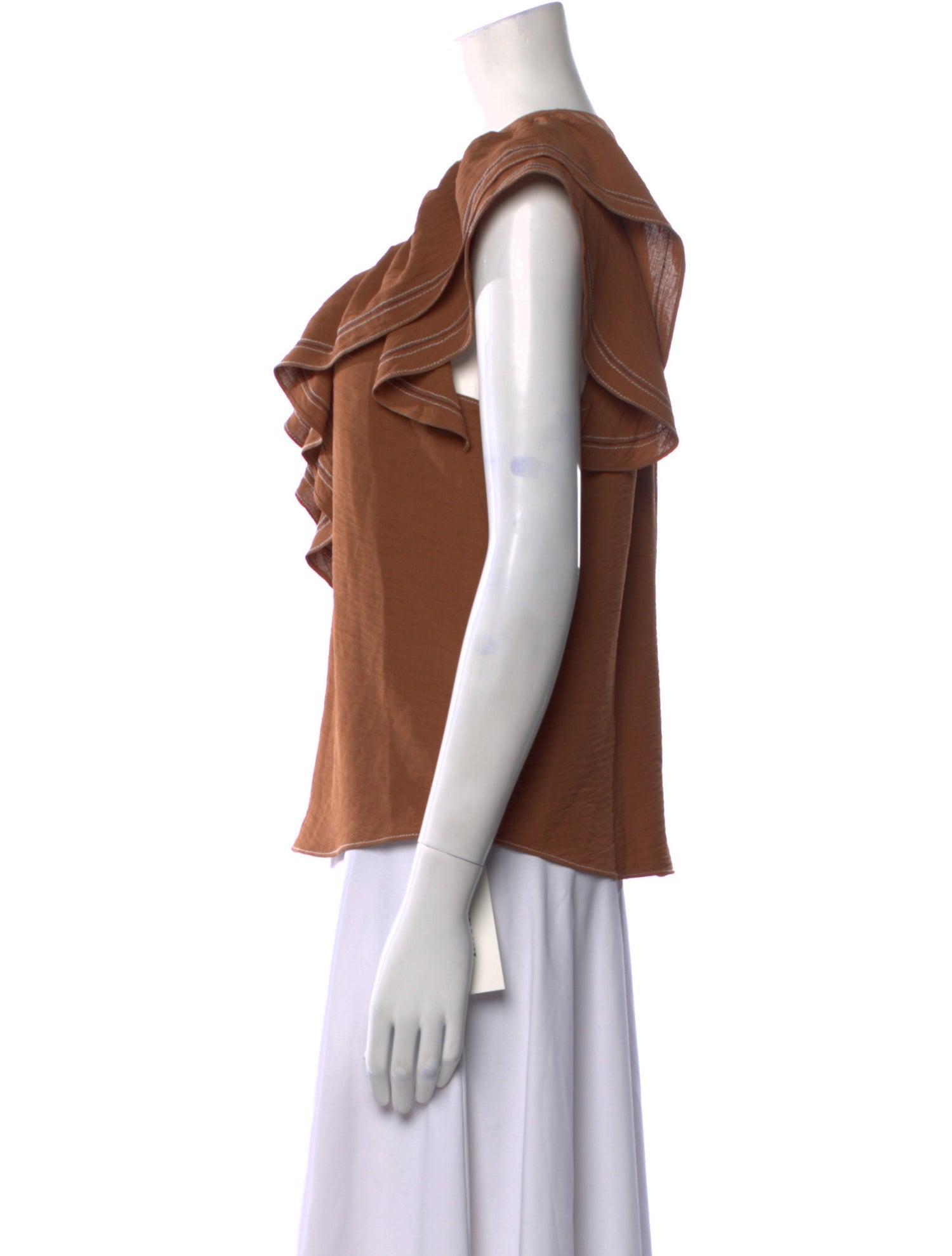 Ramy Brook V-Neck Short Sleeve Blouse