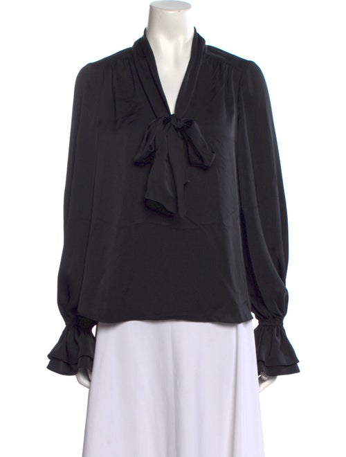 Ramy Brook Tie Neck Long Sleeve Blouse