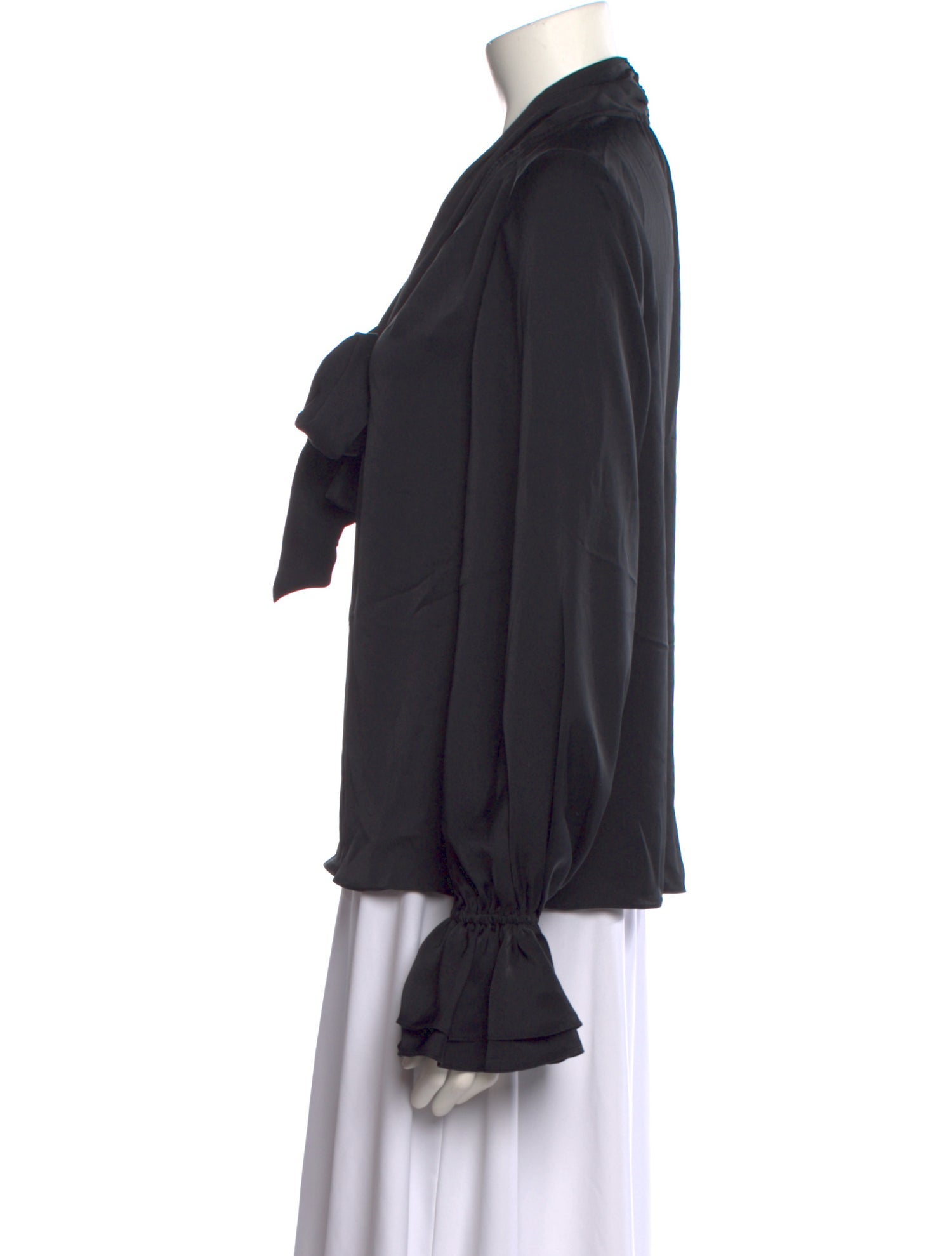 Ramy Brook Tie Neck Long Sleeve Blouse