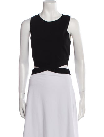 Ramy Brook Scoop Neck Sleeveless Crop Top