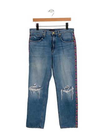 Ramy Brook Mid-Rise Straight Leg Jeans
